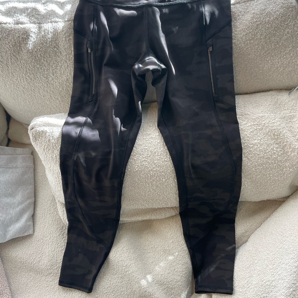 Athleta Black Camouflage Leggings